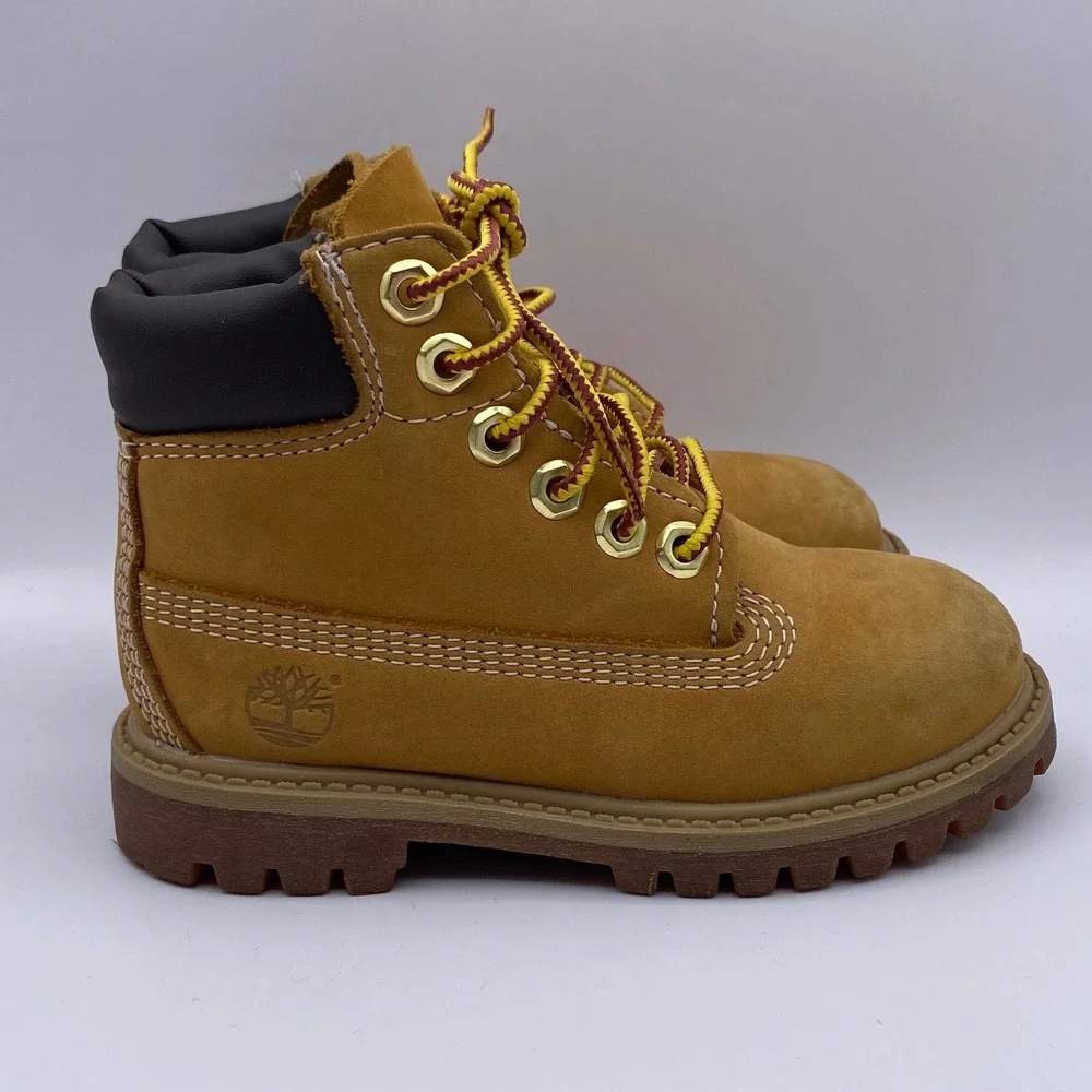 Timberland Boys 6 Inch Waterproof Boots Wheat Nubuck Classic Toddler Size 9M